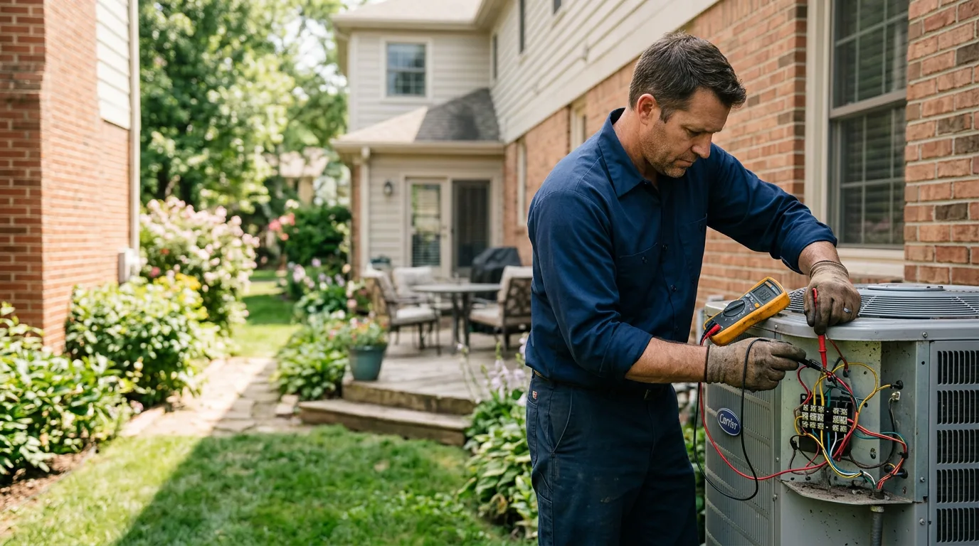HVAC technician working near Buckley, IL